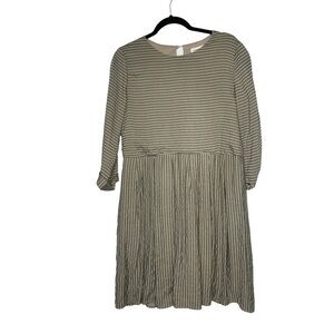 Hidden alley striped dress with pockets knee length Empire waist dress medium